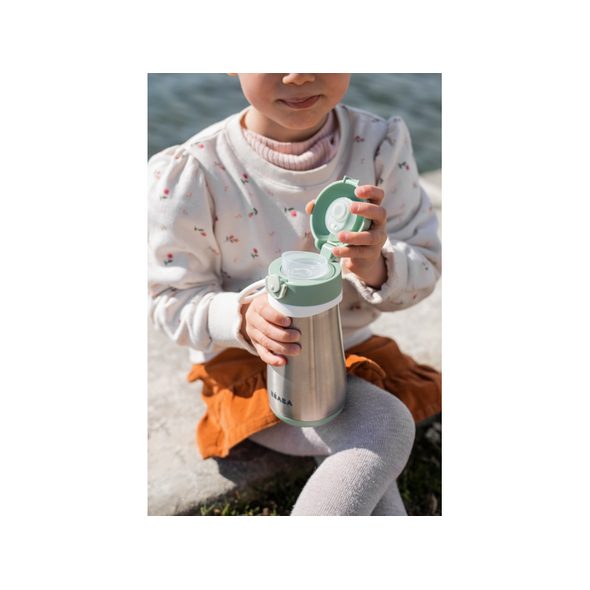 BEABA HRNEK TERMOIZOLAČNÍ NEREZ 350ML SAGE GREEN - TERMOOBALY A TERMOSKY - KRMENÍ