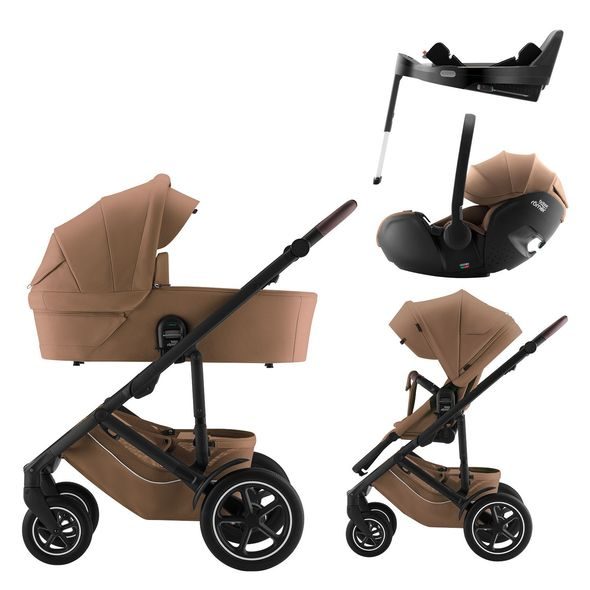 BRITAX SET KOČÁREK SMILE 5Z + HLUBOKÁ KORBA + AUTOSEDAČKA BABY-SAFE PRO + VARIO BASE 5Z LUX - TROJKOMBINACE - KOČÁRKY A PŘÍSLUŠENSTVÍ