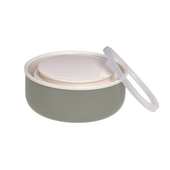 LÄSSIG FOOD JAR MEDIUM HAPPY PRINTS LIGHT OLIVE - TERMOOBALY A TERMOSKY - KRMENÍ