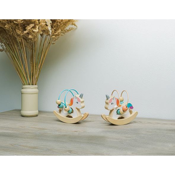 ZOPA DŘEVĚNÝ AKTIVITY JEDNOROŽEC - MOTORICKÉ A HRY - PRO DĚTI