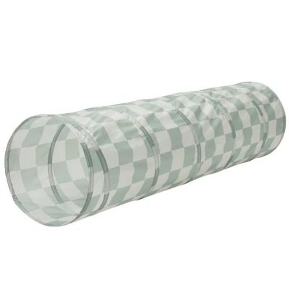 3 SPROUTS DĚTSKÝ TUNEL RECYCLED CHECKERBOARD GREEN - ZAHRADNÍ DOMKY - PRO DĚTI