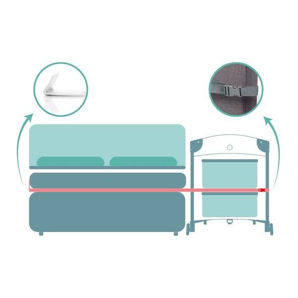 FILLIKID CESTOVNÍ POSTÝLKA PORTO GREY MELANGE - CESTOVNÍ POSTÝLKY - SPINKÁNÍ