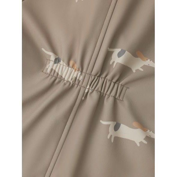 LEOKID SOFTSHELLOVÁ KOMBINÉZA LILO BEIGE WOOF VEL. 80 - ZIMNÍ KOMBINÉZY - PRO DĚTI