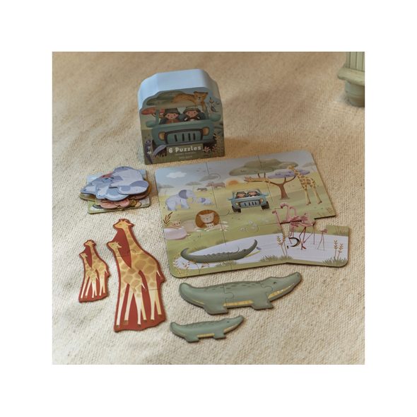 LITTLE DUTCH PUZZLE 6V1 SAFARI FRIENDS - SAFARI FRIENDS - PRO DĚTI