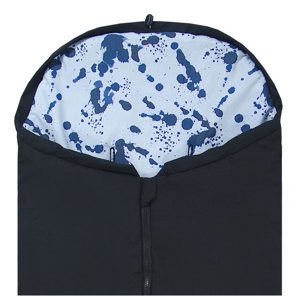 EMITEX FUSAK 2V1 COCOON SOFTSHELL BLACK + BLUE SPLASH - FUSAKY DO KOČÁRKU - KOČÁRKY A PŘÍSLUŠENSTVÍ