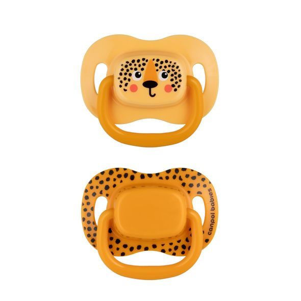 CANPOL BABIES SET SYMETRICKÝCH SILIKONOVÝCH DUDLÍKŮ BABIESBOO 0-6M 2KS ORANŽOVÝ - ŠIDÍTKA A DOPLŇKY - KRMENÍ