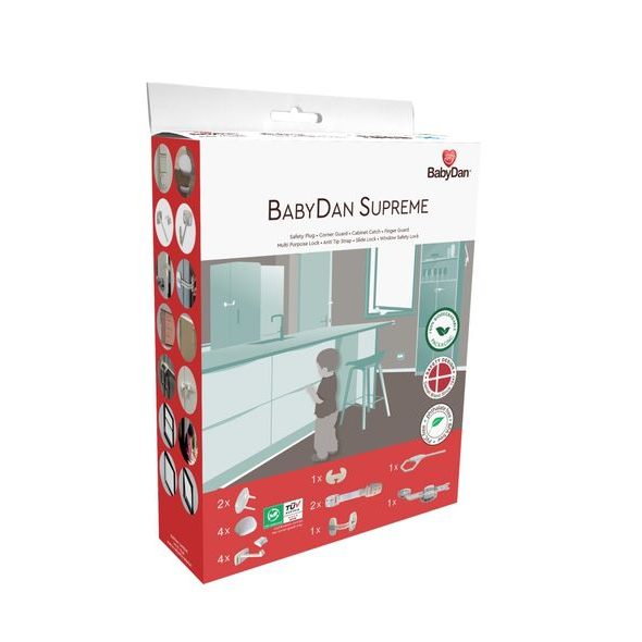 BABYDAN SADA BEZPEČN.PRVKŮ 16KS STARTER SAFETY SET, BIO - BEZPEČNOST DĚTÍ V DOMÁCNOSTI - KOUPÁNÍ A ZDRAVÍ