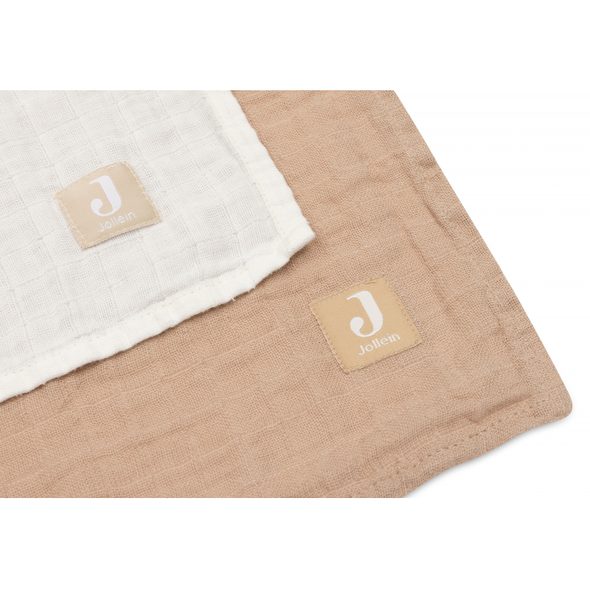 JOLLEIN PLENY ZAVINOVACÍ 2KS 115X115 CM BISCUIT / IVORY - LÁTKOVÉ PLENY ALL IN ONE - PŘEBALOVÁNÍ