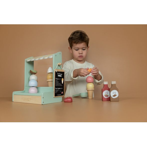 LITTLE DUTCH ZMRZLINOVÝ STÁNEK DŘEVĚNÝ - DŘEVĚNÉ HRAČKY - PRO DĚTI