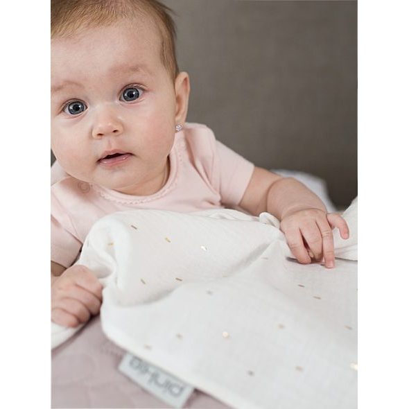 PINKIE VELKÁ PLENA PINKIE MUSLIN WHITE - LÁTKOVÉ PLENY ALL IN ONE - PŘEBALOVÁNÍ