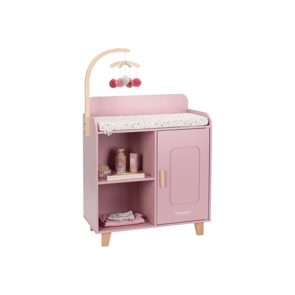 LITTLE DUTCH PŘEBALOVACÍ PULT PRO PANENKY DŘEVĚNÝ SOFT FLOWERS - LITTLE DUTCH - PRO DĚTI