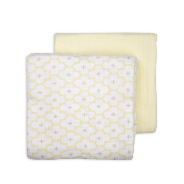LODGER SWADDLER SOLID MATCHA 2BALENÍ 110 X 110 CM BUTTER - LÁTKOVÉ PLENY ALL IN ONE - PŘEBALOVÁNÍ
