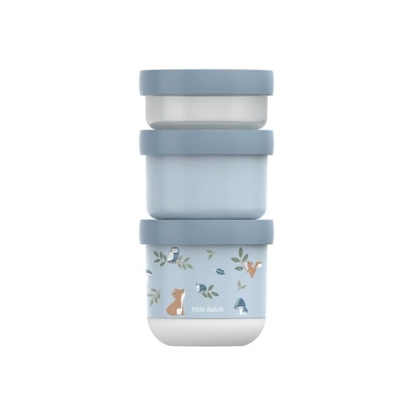 LITTLE DUTCH KELÍMKY NA SVAČINU STOHOVACÍ 3 KS FOREST FRIENDS - KRABIČKY NA SVAČINU - KRMENÍ