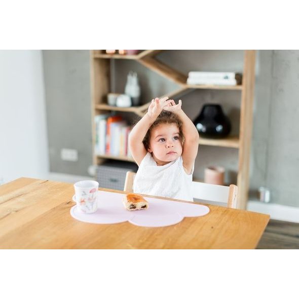 KINDSGUT SILIKONOVÁ PODLOŽKA OBLÁČEK SVĚTLE RŮŽOVÁ - MISKY, TALÍŘKY A PODLOŽKY - KRMENÍ