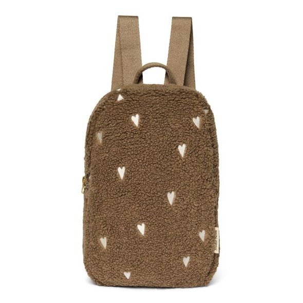 STUDIO NOOS TEDDY HEARTS MINI BATŮŽEK BROWN HEARTS - BATOHY A TAŠKY - PRO DĚTI