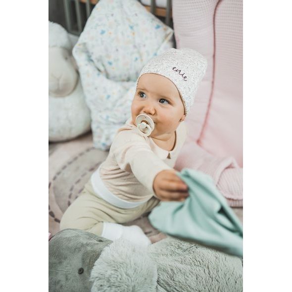 ENIE BABY DĚTSKÁ ČEPICE 1-3M LITTLE LEAVES - ČEPIČKY A KLOBOUČKY - PRO DĚTI