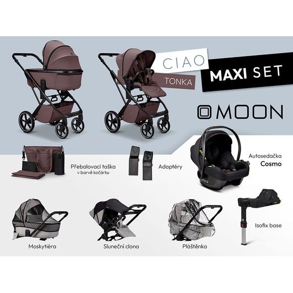 MOON CIAO MAXI SET - TONKA - KOMBINACE S PŘÍSLUŠENSTVÍM - KOČÁRKY A PŘÍSLUŠENSTVÍ