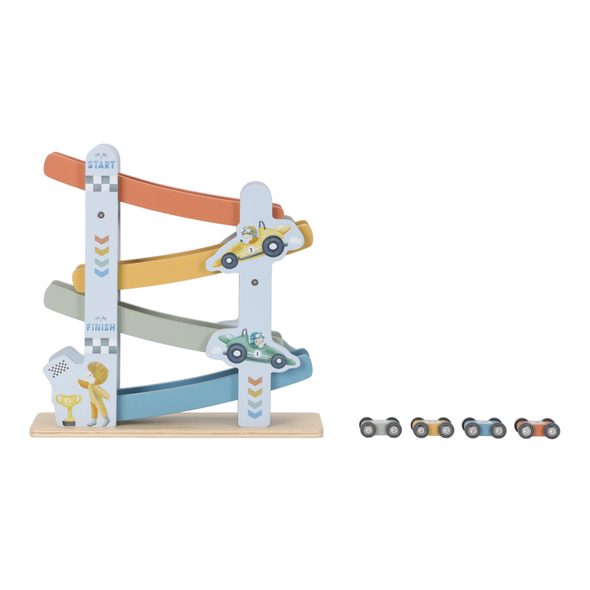 LITTLE DUTCH ZÁVODNÍ DRÁHA S AUTÍČKY DŘEVĚNÁ BLUE - LITTLE DUTCH - PRO DĚTI