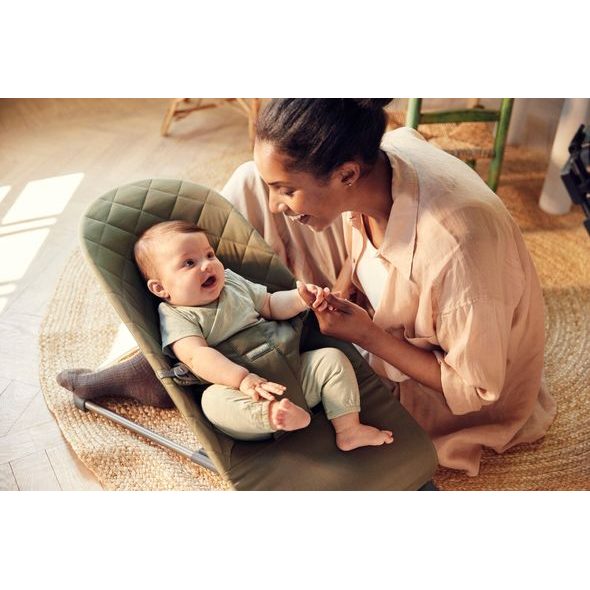 BABYBJÖRN LEHÁTKO BLISS DARK GREEN WOVEN - LEHÁTKA A HOUPADLA - SPINKÁNÍ