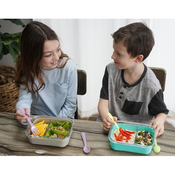 MELII SKLENĚNÁ NÁDOBA NA OBĚD SE SILIKONOVÝM POUZDREM 740 ML - MODRÁ - KRABIČKY NA SVAČINU - KRMENÍ