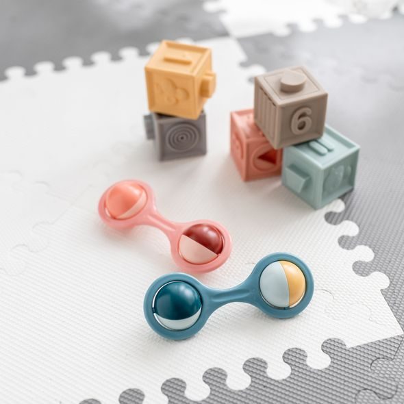 CANPOL BABIES CHRASTÍTKO ČINKA S ROTUJÍCÍMI PRVKY RŮŽOVÁ - CHRASTÍTKA - PRO DĚTI