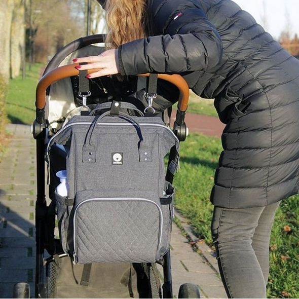 DOOKY PŘEBALOVACÍ BATOH LARGE GREY MELANGE - PŘEBALOVACÍ BATOHY - KOČÁRKY A PŘÍSLUŠENSTVÍ