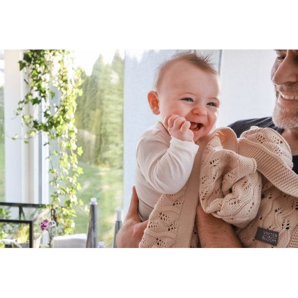 VINTER & BLOOM DEKA MOMENT ORGANIC LINEN BEIGE - DĚTSKÉ DEKY PRO MIMINKA - SPINKÁNÍ