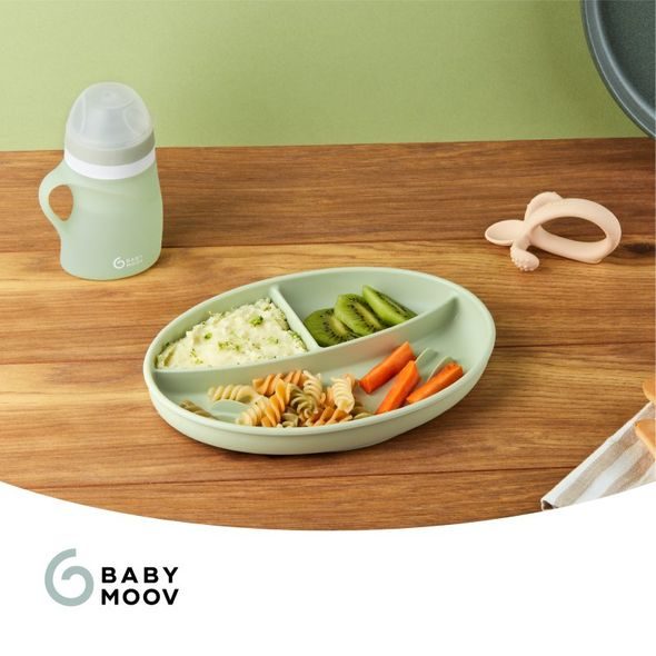 BABYMOOV SILIKONOVÝ TALÍŘ GREEN - MISKY, TALÍŘKY A PODLOŽKY - KRMENÍ