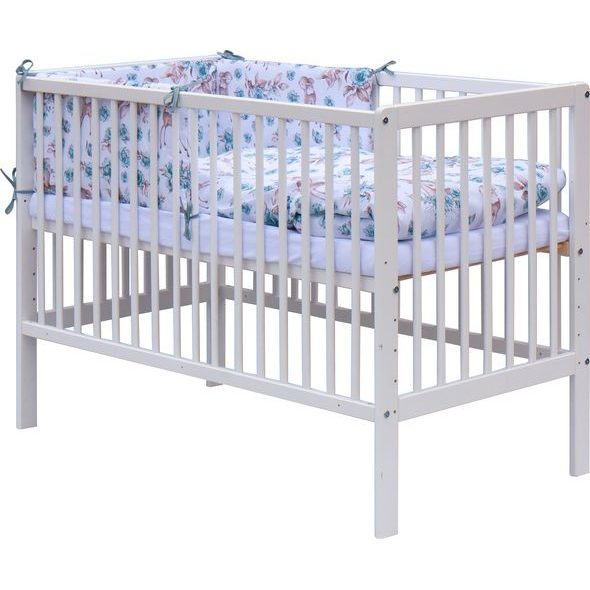 SCARLETT POSTÝLKA 120X60CM S KOMPLETNÍ VÝBAVOU SRNEČEK TYRKYSOVÁ - DŘEVĚNÉ POSTÝLKY - SPINKÁNÍ