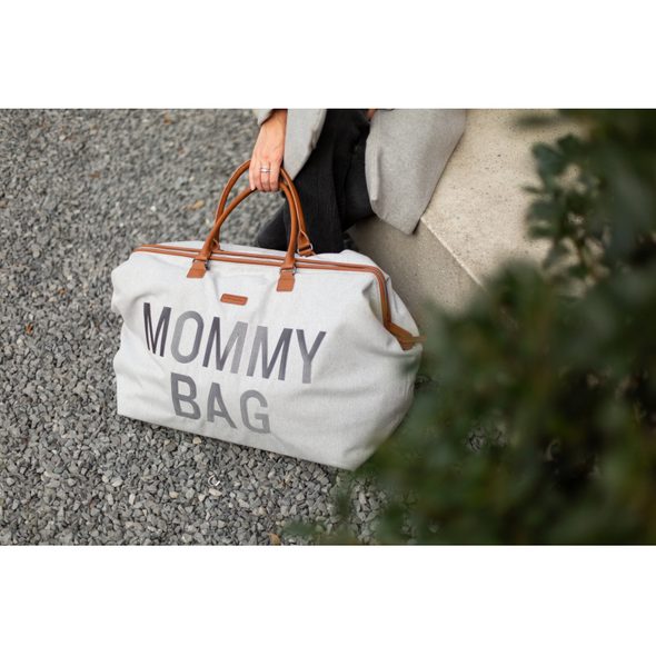 CHILDHOME PŘEBALOVACÍ TAŠKA MOMMY BAG CANVAS GREY - PŘEBALOVACÍ TAŠKY - KOČÁRKY A PŘÍSLUŠENSTVÍ