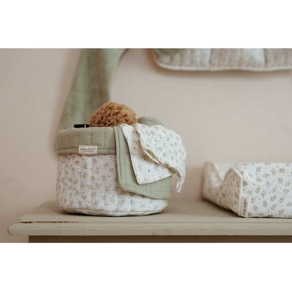 LITTLE DUTCH OSUŠKA S KAPUCÍ 100X100 CM BLUEBERRY LEAVES - OSUŠKY A DĚTSKÉ ŽUPANY - KOUPÁNÍ A ZDRAVÍ