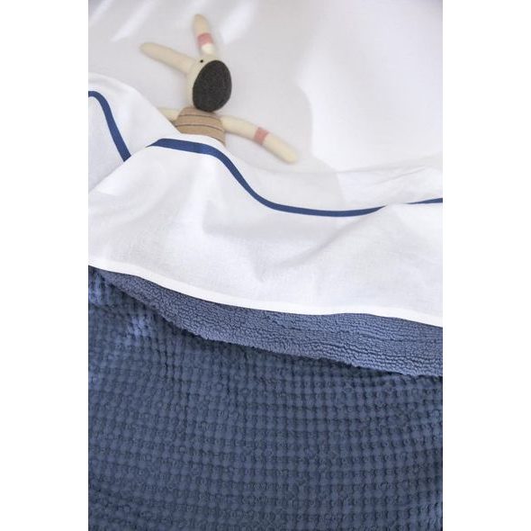 MEYCO DEKA DO POSTÝLKY WAFFLE TEDDY FLEECE - INDIGO - DĚTSKÉ DEKY PRO MIMINKA - SPINKÁNÍ