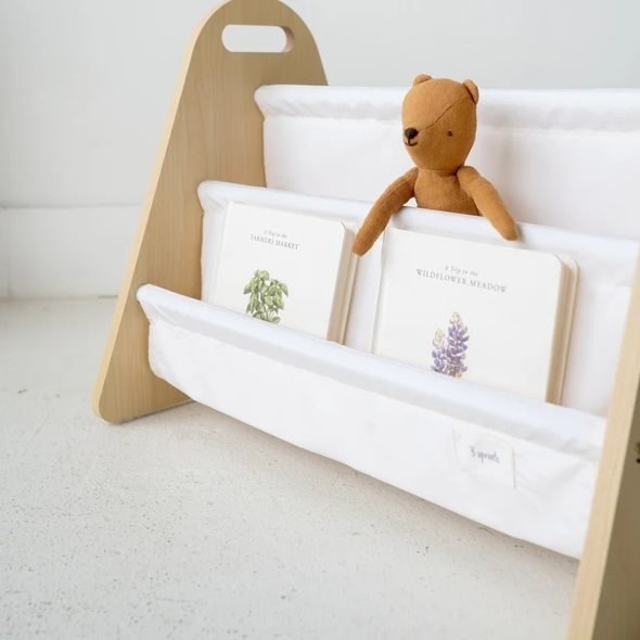 3 SPROUTS OBOUSTRANNÝ STOJAN NA KNÍŽKY CREAM - DEKORACE A POLIČKY - SPINKÁNÍ