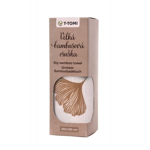 T-TOMI BIO VELKÁ BAMBUSOVÁ OSUŠKA S POTISKEM - ZAVINOVACÍ PLENY / OSUŠKY VELKÉ - PŘEBALOVÁNÍ