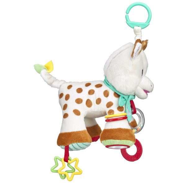 VULLI ZÁVĚSNÁ PLYŠOVÁ ŽIRAFA S AKTIVITAMI - HRAČKY K ZAVĚŠENÍ - PRO DĚTI