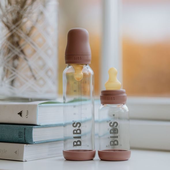 BIBS BABY BOTTLE SKLENĚNÁ LAHEV 225ML - KOJENECKÉ LAHVE - KRMENÍ