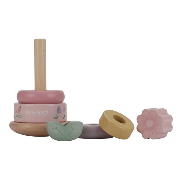 LITTLE DUTCH NASAZOVACÍ KROUŽKY DŘEVĚNÉ FAIRY GARDEN - MOTORICKÉ A HRY - PRO DĚTI