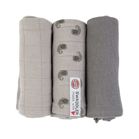 LODGER SWADDLER FLAME TRIBE 3BALENÍ 70 X 70 CM MIST - LÁTKOVÉ PLENY SKLÁDANÉ - PŘEBALOVÁNÍ