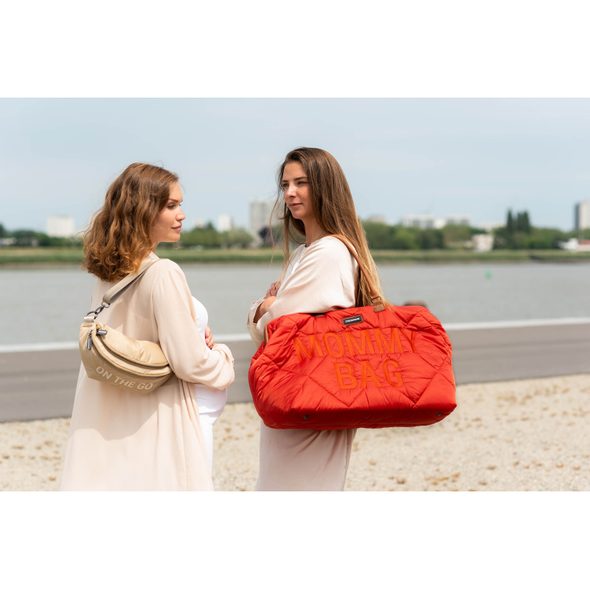 CHILDHOME PŘEBALOVACÍ TAŠKA MOMMY BAG PUFFERED RED - PŘEBALOVACÍ TAŠKY - KOČÁRKY A PŘÍSLUŠENSTVÍ