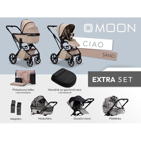 MOON CIAO EXTRA SET SAND - DVOJKOMBINACE - KOČÁRKY A PŘÍSLUŠENSTVÍ