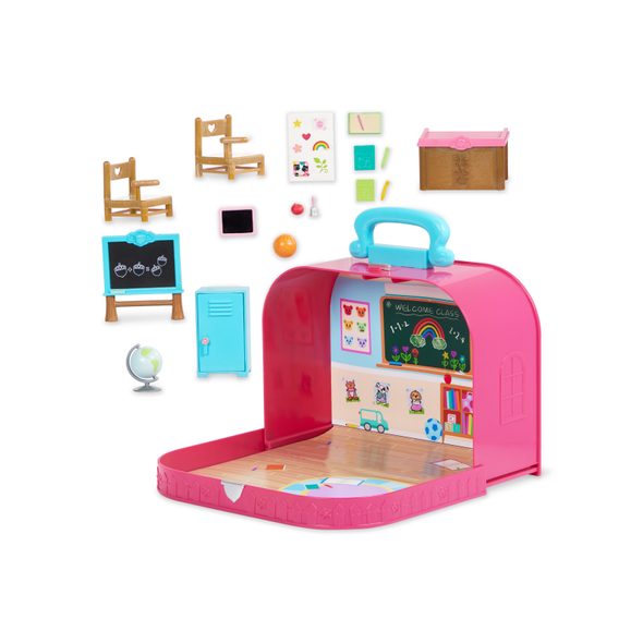 LI'L WOODZEEZ SADA V KUFŘÍKU ŠKOLA - DOPLŇKY PRO FIGURKY - PRO DĚTI