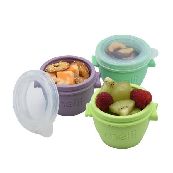 MELII SILIKONOVÉ KELÍMKY NA POTRAVINY SNAP&GO 118 ML - 4KS - USKLADNĚNÍ JÍDLA - KRMENÍ