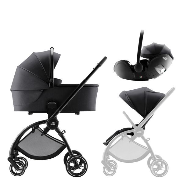 BRITAX-RÖMER SET KOČÁREK RIO + HLUBOKÁ KORBA + AUTOSEDAČKA BABY-SAFE PRO STYLE - TROJKOMBINACE - KOČÁRKY A PŘÍSLUŠENSTVÍ