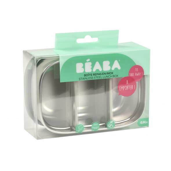 BEABA SVAČINOVÝ BOX NEREZ VELVET GREY / SAGE GREEN - KRABIČKY NA SVAČINU - KRMENÍ