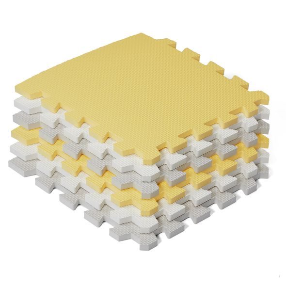 KINDERKRAFT PODLOŽKA PĚNOVÁ PUZZLE LUNO YELLOW 30KS - HRACÍ PODLOŽKY NA ZEM - SPINKÁNÍ