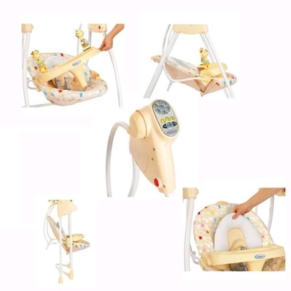 GRACO LOVIN HUG SWING S ADAPTÉREM 2014 - LEHÁTKA A HOUPADLA - SPINKÁNÍ