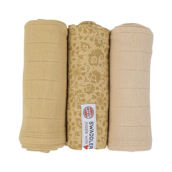 LODGER SWADDLER FLOWER TRIBE 3BALENÍ 70 X 70 CM SAND - LÁTKOVÉ PLENY SKLÁDANÉ - PŘEBALOVÁNÍ