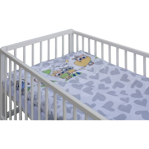 SCARLETT DĚTSKÁ POSTÝLKA S KOMPLETNÍ VÝBAVOU SCARLETT KULÍŠEK 120 X 60 CM - ŠEDÁ - DŘEVĚNÉ POSTÝLKY - SPINKÁNÍ