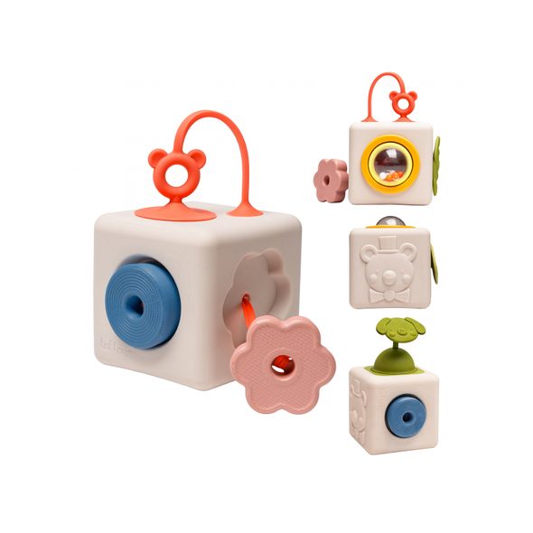 TAF TOYS KOSTKA S AKTIVITAMI PEEK & PLAY - SENZORICKÉ HRAČKY - PRO DĚTI