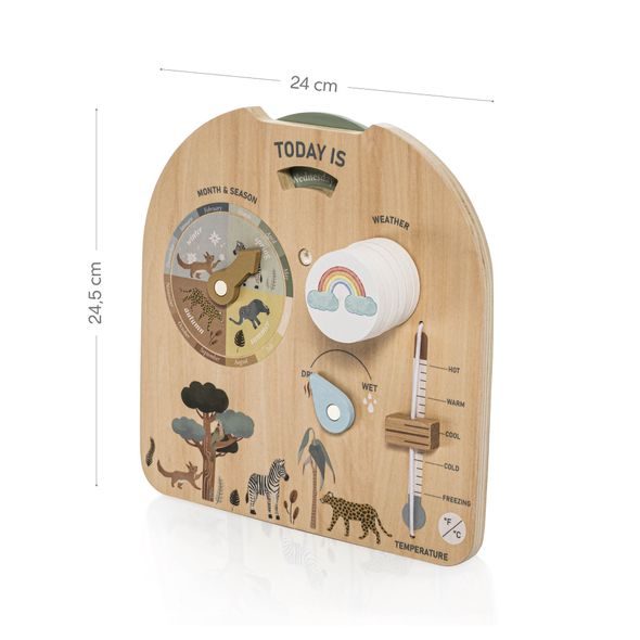 ZOPA DŘEVĚNÁ MONTESSORI DESKA POČASÍ - AKTIVNÍ HRAČKY - PRO DĚTI